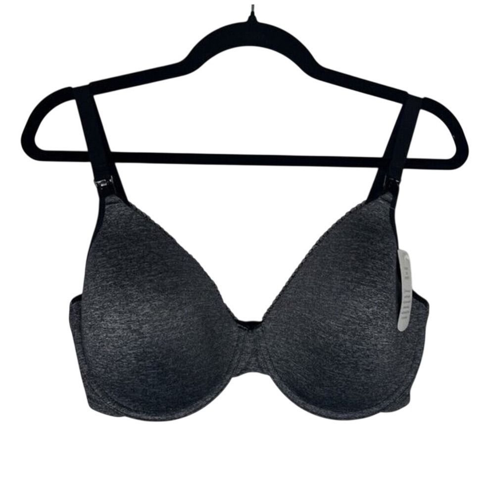 Gratlin 40D Underwire‎ Nursing Bra Heather Gray Charcoal